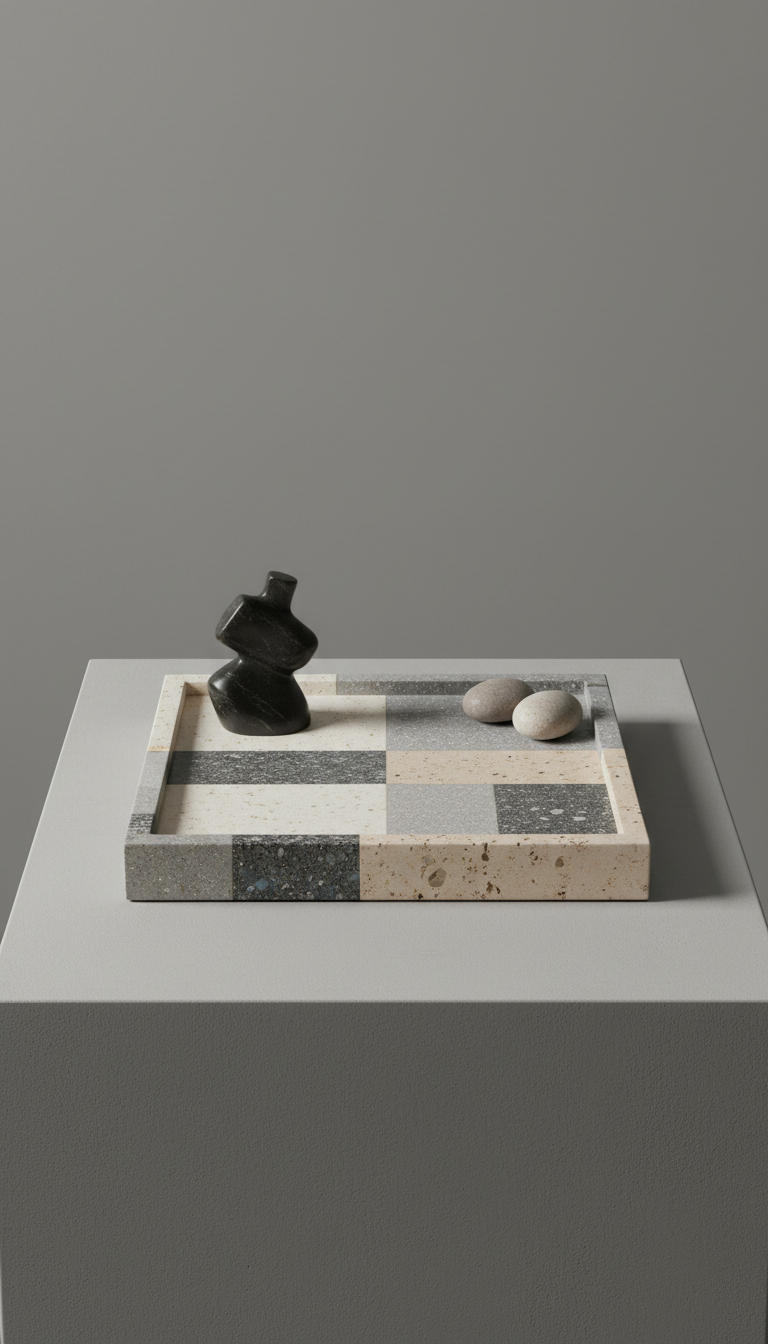 Natural Stone Geometric Tray