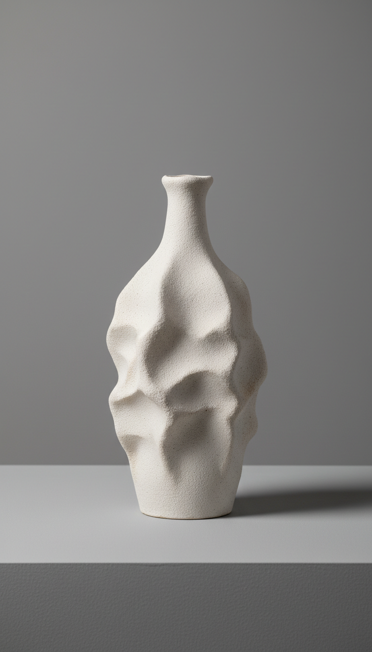 Matte Ceramic Sculptural Vase